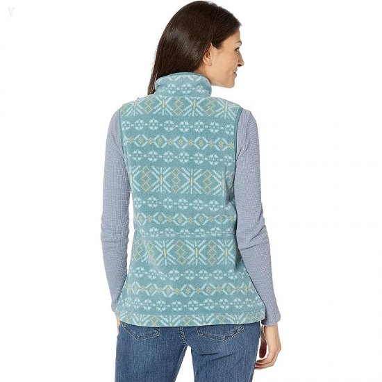 L.L.Bean Mountain Classic Fleece Vest Print Soft Spruce Fair Isle ID-s8mK4LAM