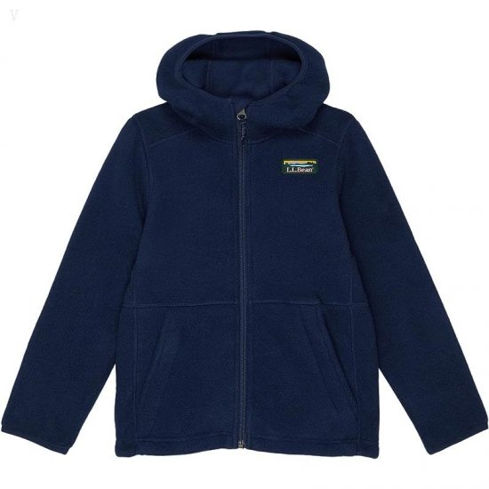 L.L.Bean Mountain Classic Fleece Hooded (Little Kids) Nautical Navy ID-OkYY2TNE