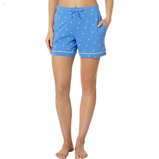 L.L.Bean Super Soft Shrink-Free Shorts Set Print Arctic Blue Medallion Dot ID-C7e6rT9y