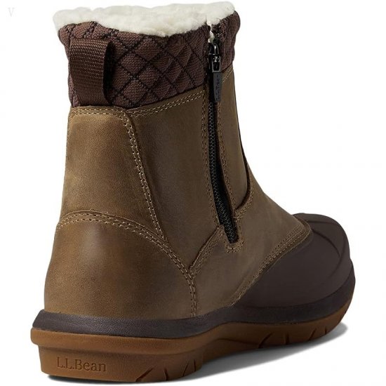 L.L.Bean Storm Chaser Boots Zip 5 Taupe/Bean Boot Brown ID-AUKqcvzP