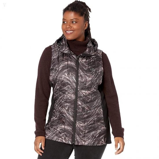 L.L.Bean Primaloft Packaway Long Vest Print Marble ID-hfoEQuxs