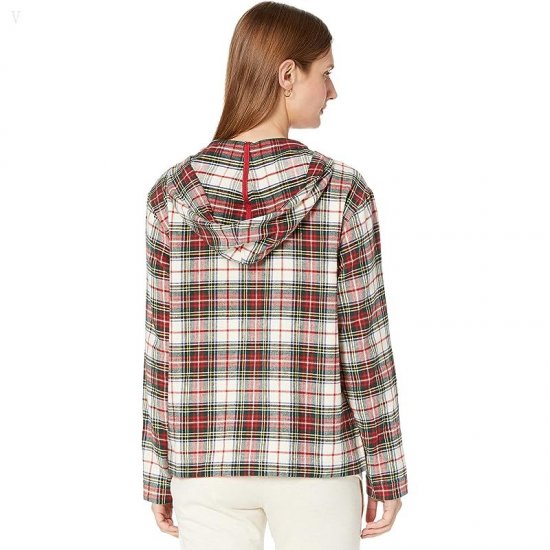 L.L.Bean Scotch Plaid Flannel Sleep Top Stewart Victoria Tartan ID-r2vji26i