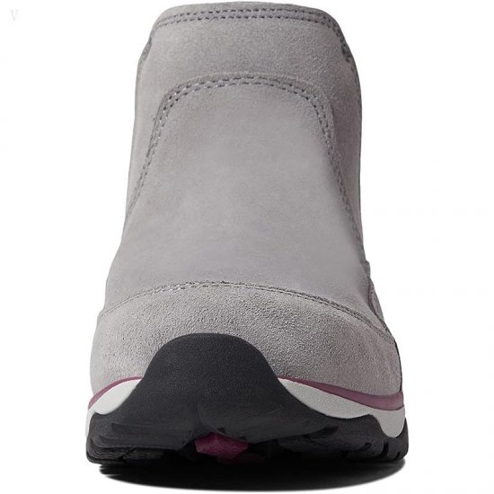 L.L.Bean Snow Sneaker 5 Ankle Boot Water Resistant Insulated Pull-On Frost Gray/Bramble Berry ID-GdIob1BT