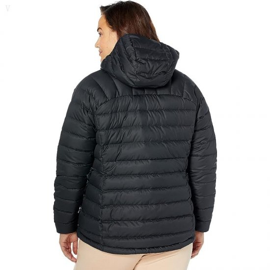 L.L.Bean Plus Size Down Hooded Jacket Black ID-iVAwV5s9