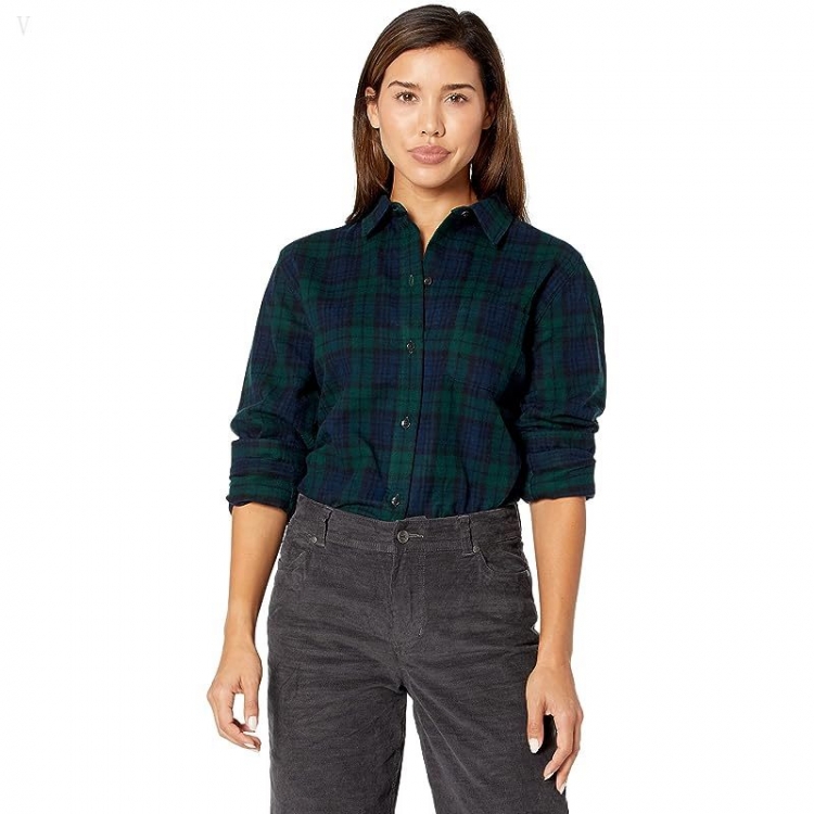 L.L.Bean Scotch Plaid Shirt Black Watch ID-DDCDoznj - Click Image to Close