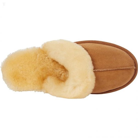 L.L.Bean Wicked Good Shearling-Lined Slides Brown ID-sRIVURVu