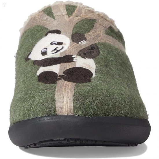 L.L.Bean Daybreak Scuffs Motif Green/Baby Panda ID-s3EItsVF