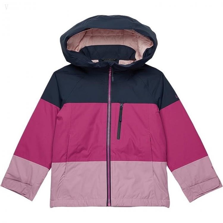 L.L.Bean Wildcat Water Resistant Ski Jacket (Big Kids) Carbon Navy/Magenta Haze ID-RTTmKYuD - Click Image to Close