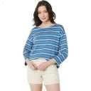 L.L.Bean Heritage Mariner Boatneck 3/4 Sleeve Stripe Marine Blue/Mineral Red ID-CrQ0NU8s