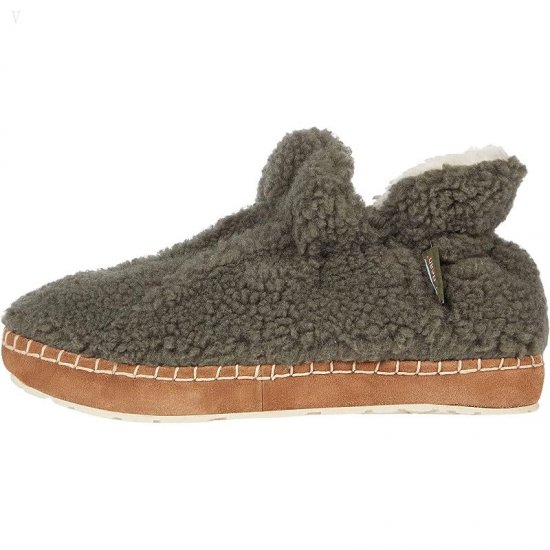 L.L.Bean Cozy Slipper Bootie Pile Fleece Kelp Green ID-TKrpncp8