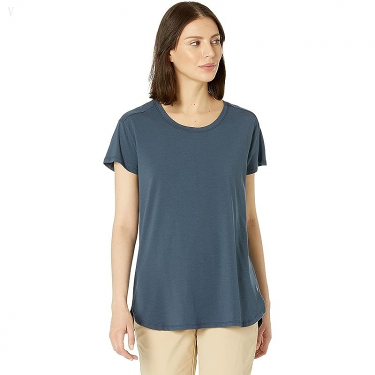 L.L.Bean Beyond Soft Crew Neck Tee Short Sleeve Carbon Navy ID-96GG1LMm - Click Image to Close