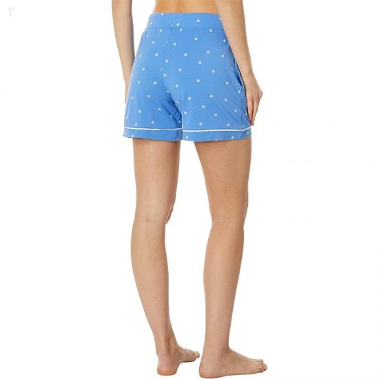 L.L.Bean Super Soft Shrink-Free Shorts Set Print Arctic Blue Medallion Dot ID-C7e6rT9y