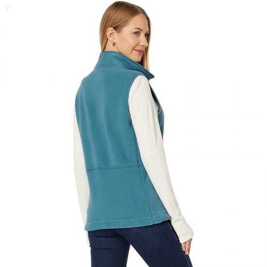 L.L.Bean Mountain Classic Fleece Vest Storm Teal ID-nKoIpntG