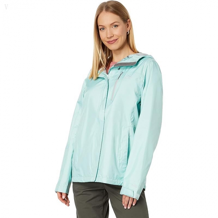 L.L.Bean Trail Model Rain Jacket Cool Sea Blue ID-75COubDK - Click Image to Close