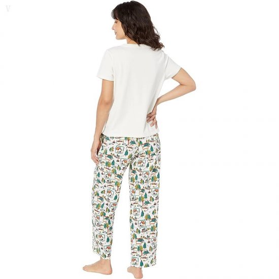 L.L.Bean Petite Springtime Sleep PJ Set Sailcloth Camp ID-KXmNDjjL