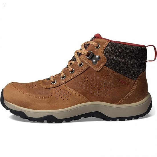 L.L.Bean Trailduster Hiker Mid Water Resistant Barley/Bold Crimson ID-Aqtf55ME