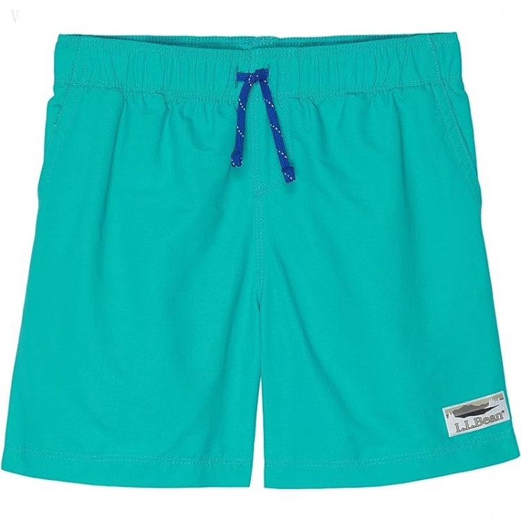 L.L.Bean Stowaway Shorts (Little Kids) Deep Aqua Teal ID-pomkx3nQ - Click Image to Close