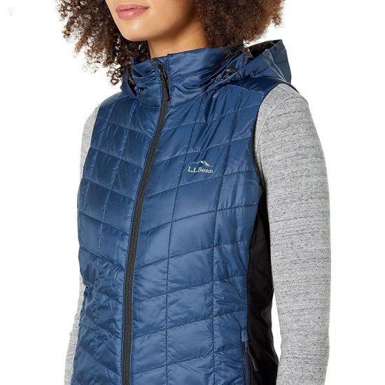 L.L.Bean Primaloft Packaway Long Vest Mariner Blue ID-RaB6oZ94