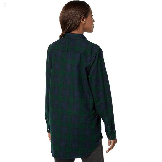 L.L.Bean Scotch Plaid Flannel Tunic Black Watch ID-B4FENxlA