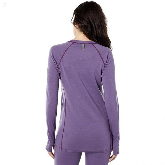 L.L.Bean Cresta Midweight 250 Crew Top Muted Purple ID-eAHxdzic