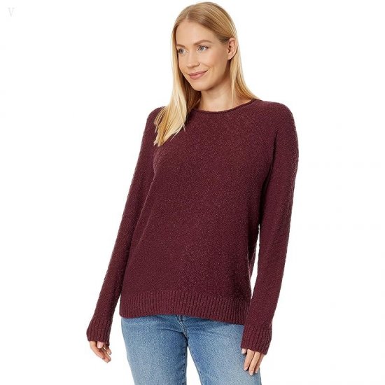 L.L.Bean Midweight Cotton Slub Rollneck Pullover Deep Wine ID-hO4HQ9pc