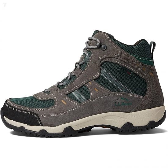 L.L.Bean Trail Model Hiker 4 Water Resistant Mid Asphalt/Black Forest Green ID-8lLBbfDn