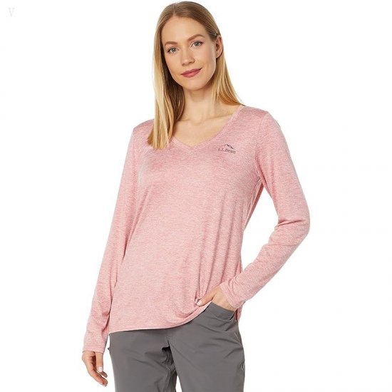 L.L.Bean Insect Shield Pro Knit Crew Field Rose Heather ID-1DixarjM