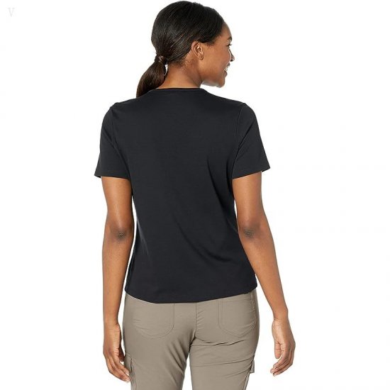 L.L.Bean Pima Crew Neck Short Sleeve Black ID-9Il4IPEf