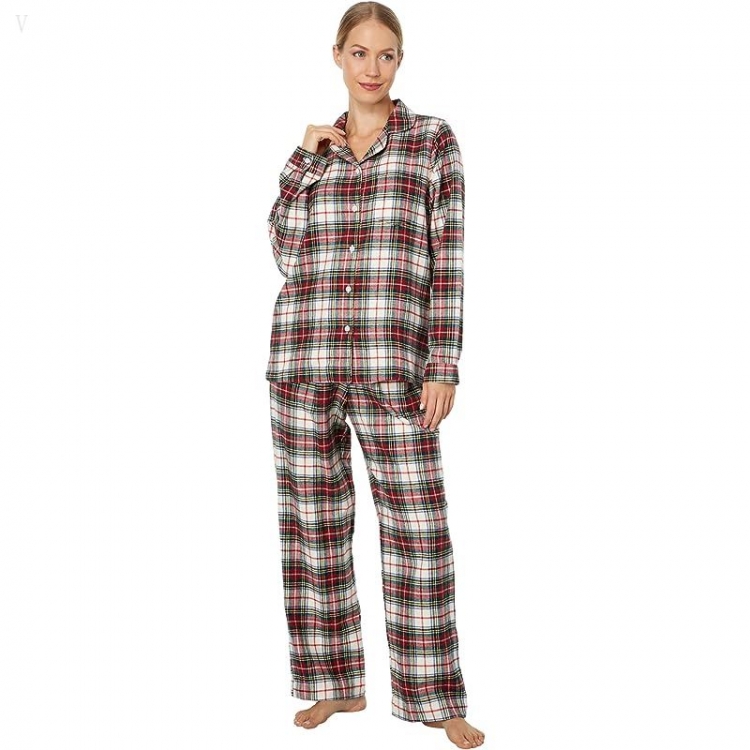 L.L.Bean Scotch Plaid Flannel Pajamas Plaid Stewart Victoria Tartan ID-VRniisTc - Click Image to Close