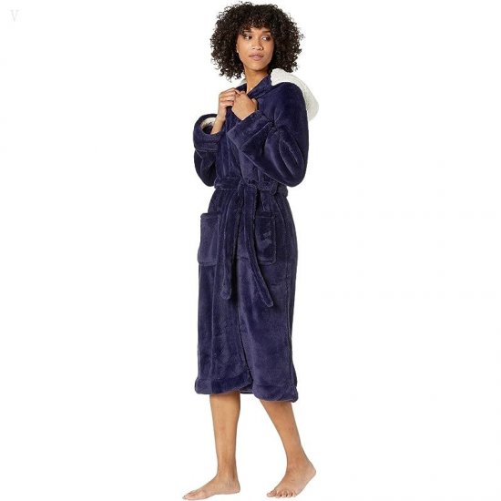 L.L.Bean Wicked Plush Robe Bright Navy ID-k6uqILuw