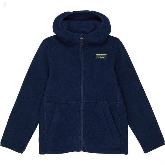 L.L.Bean Mountain Classic Fleece Hooded (Big Kids) Nautical Navy ID-bmiSpwej