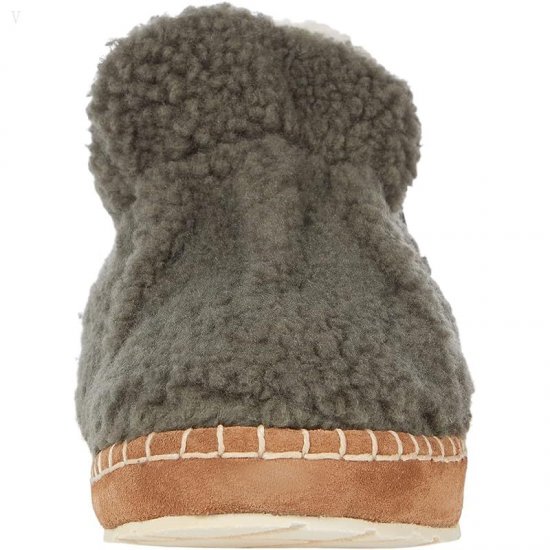 L.L.Bean Cozy Slipper Bootie Pile Fleece Kelp Green ID-TKrpncp8