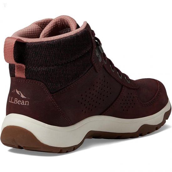 L.L.Bean Trailduster Hiker Mid Water Resistant Burgundy/Soft Cayenne ID-AeejDaD1