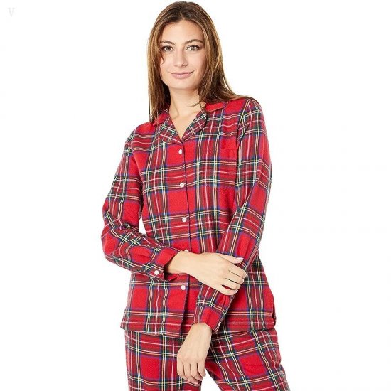 L.L.Bean Scotch Plaid Flannel Pajamas Plaid Royal Stewart Tartan ID-8ATsZUZx