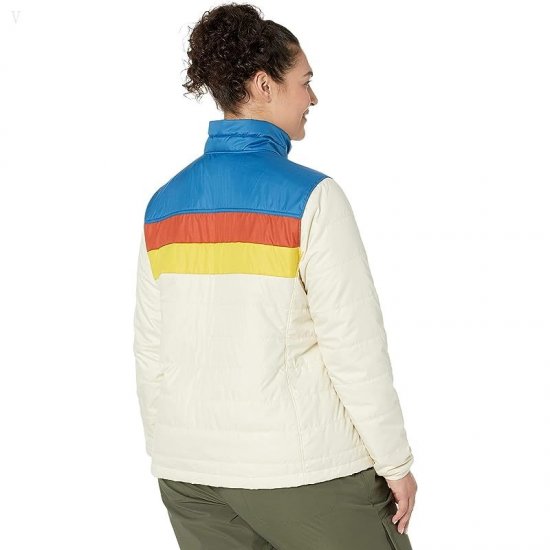 L.L.Bean Plus Size Mountain Classic Puffer Jacket Color-Block Marine Blue/Natural ID-QOiytyrw